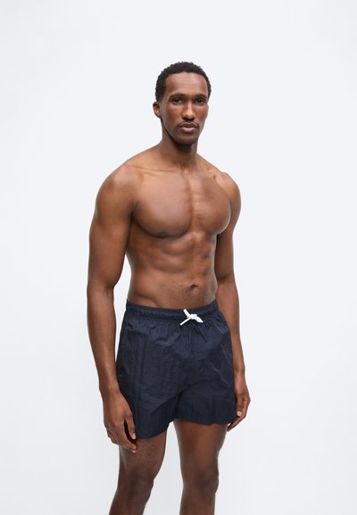 Emporio Armani EMBRIODERY LOGO BOXER - Μαγιό σορτς - blue