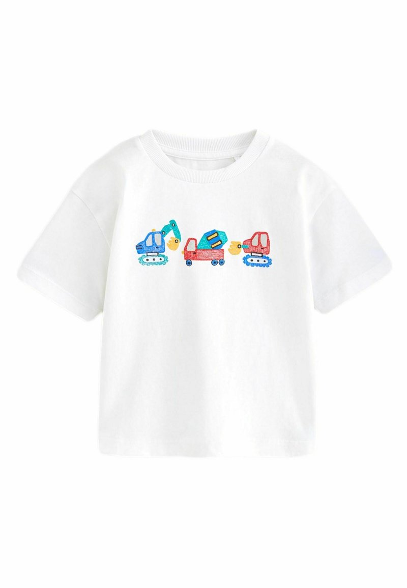 Next TRANSPORT SHORT SLEEVE REGULAR FIT - Triko s potiskem - white diggers