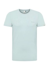NEDIE Maglietta Basic Uomo A Maniche Corte, Colore Mélange, Tessuto Morbido In Policotone, Vestibilità Casual, Vegana