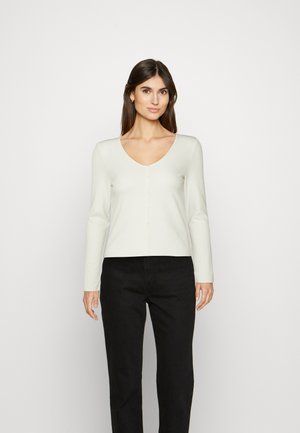 WITH BUTTONS - Long sleeved top - white