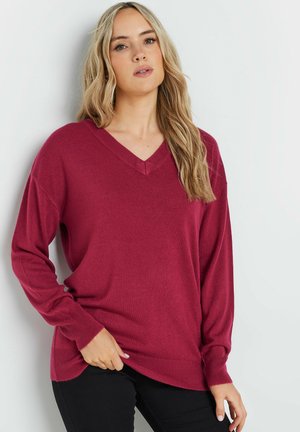 V-NECK  - Neule - red