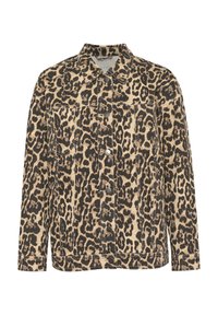 KALEONORA - Džinsa auduma jaka - naturel leopard print