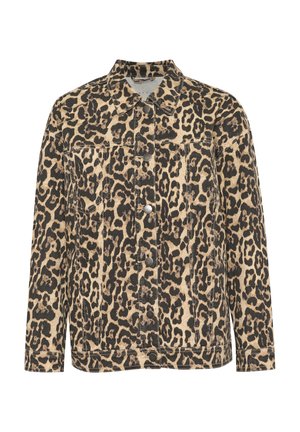 Kaffe KALEONORA - Teksajakk - naturel leopard print