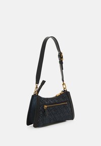 Guess DILI TOP ZIP SHOULDER BAG - Handbag - black logo