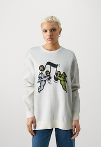 HUF SONG INTARSIA UNISEX - Jumper - off-white