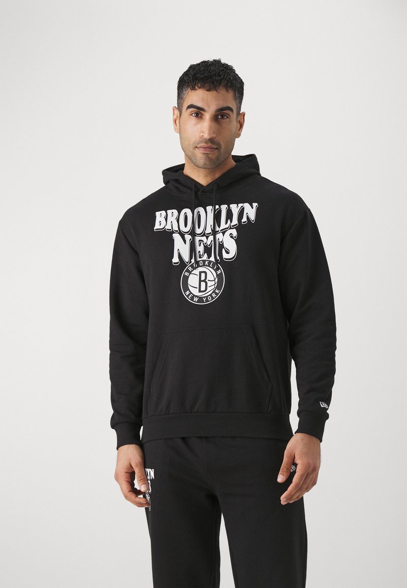 New Era NBA BROOKLYN NETS SCRIPT HOODY - Club wear - black/white/black ...