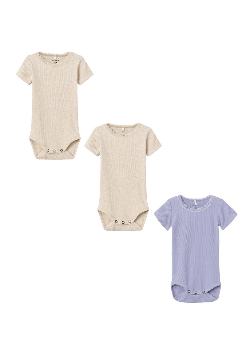 Name it 3-ER STÜCK SET NBFKAB - Body - beige-dunkelblau