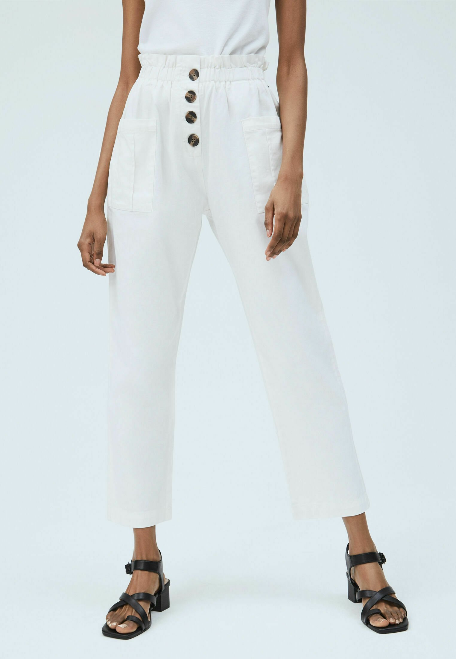 Pepe Jeans HAZEL - Pantalones - blanco off/crema - Zalando.es