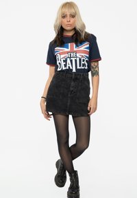 Paradiso Clothing THE BEATLES DROP T LOGO & VINTAGE FLAG RINGER - Print T-shirt - navy