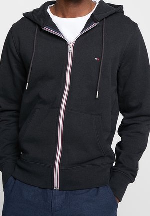 Felpa con zip - black