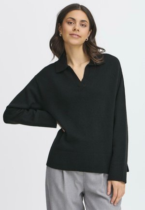 Fransa Long sleeved top - black
