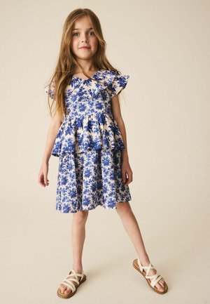 Next, REGULAR FIT - RUFFLE COLLAR DRESS - Hverdagskjole - blue floral