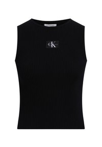 LABEL TANK - Top - ck black