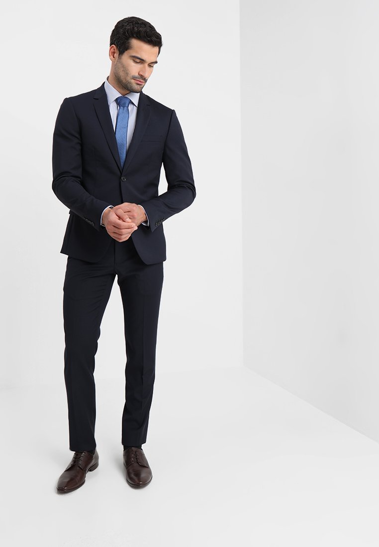 Bruun \u0026 Stengade HARDMANN SLIM FIT - Traje - navy/azul marino - Zalando.es