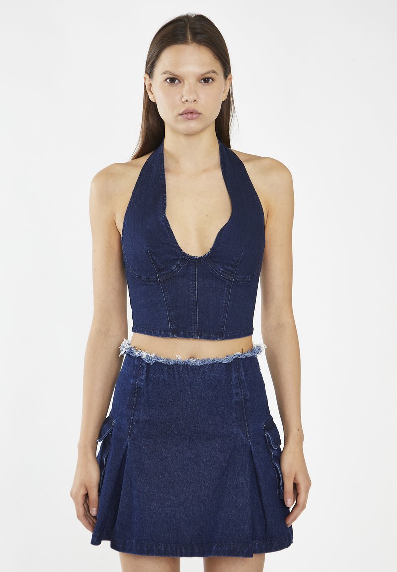 Model Indigo Rocks Glamorous A-Linien-Rock - indigo blue/blue denim - Zalando