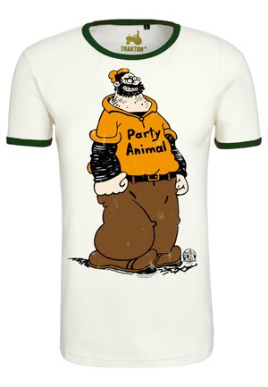 POPEYE - Print T-shirt - milchweiss grün