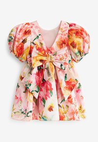 Next - PRINTED TAFFETA PARTY DRESS - Kokteilikleit/peokleit - pink yellow floral Väikepilt 1