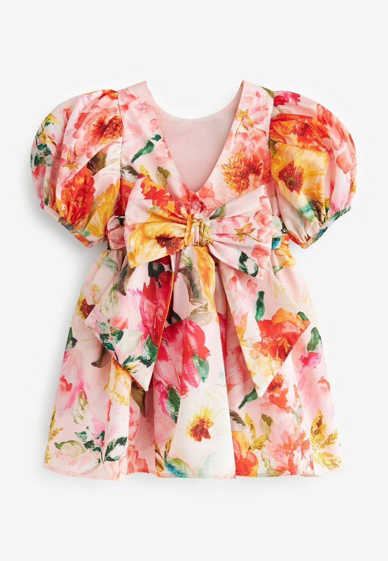 Next - PRINTED TAFFETA PARTY DRESS - Kokteilikleit/peokleit - pink yellow floral, Suurenda