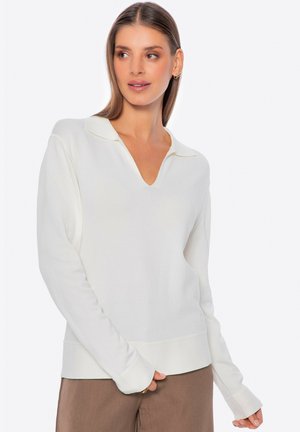 MIT V-AUSSCHNITT  - Polo - cream