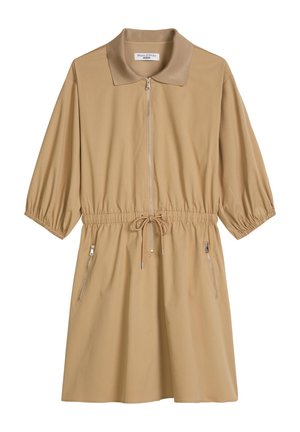Marc O'Polo DENIM, WOVEN DRESSES, ZIPPED POLO DRESS - Jurk - smoky pine