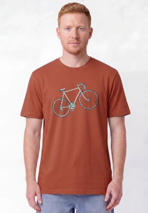 watapparel, PENCIL BIKE UNISEX - T-shirt imprimé - heritage brown