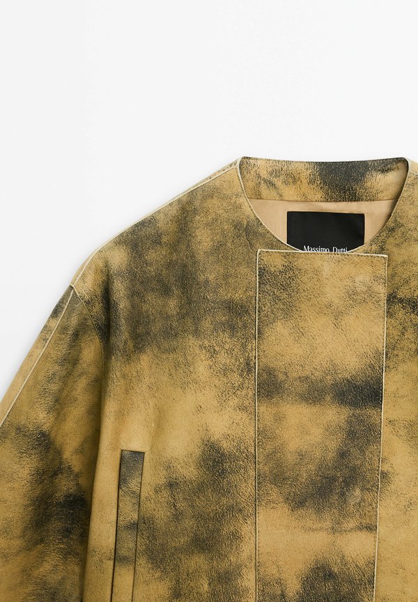 WORN EFFECT  - Leather jacket - beige3