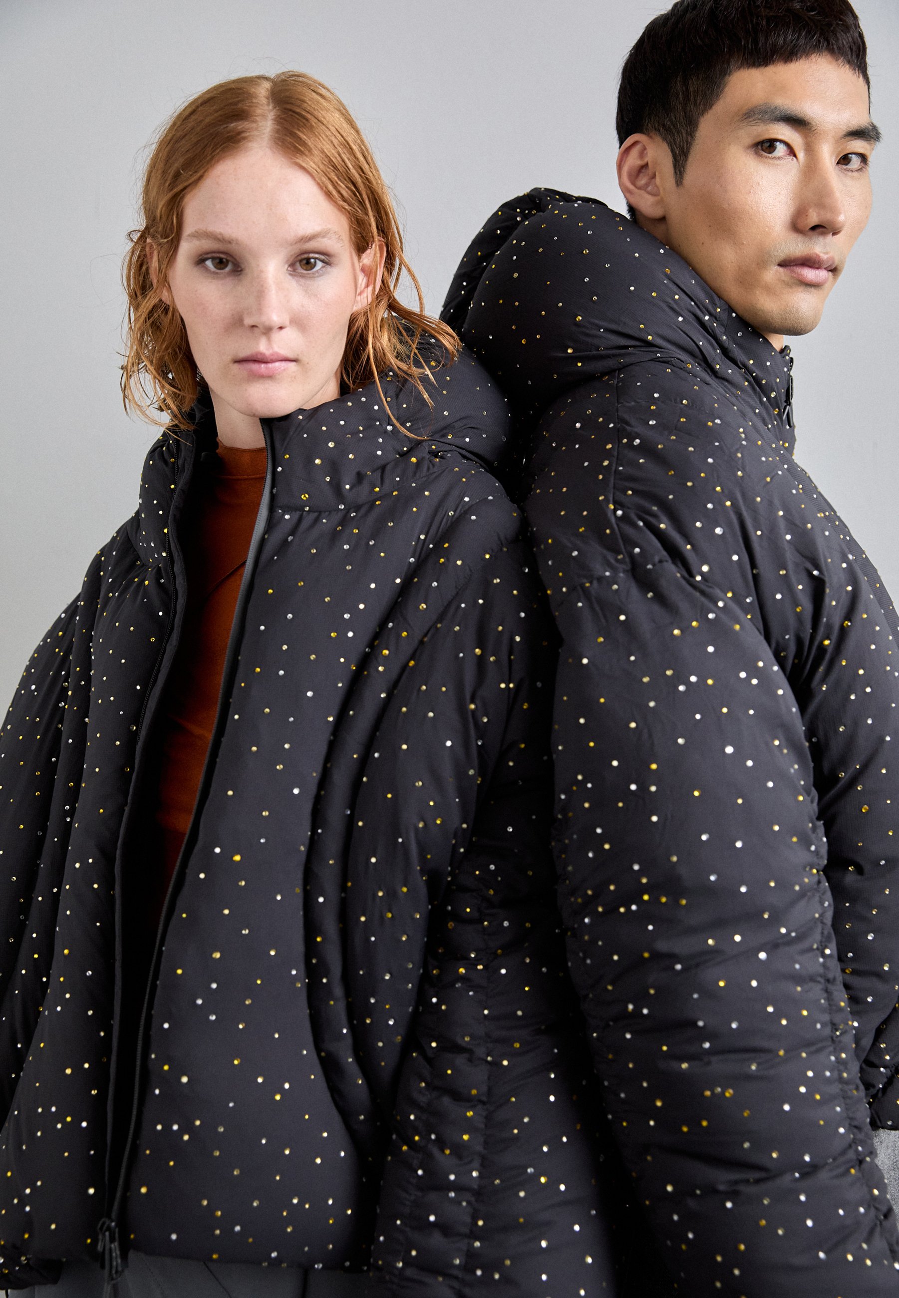 STAMM ANYDAY SHINE JACKET UNISEX - Down jacket - yellow/black