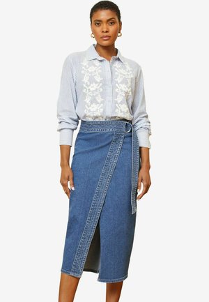 REGULAR FIT - sukňa v tvare A - midwash blue
