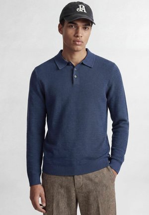 Jack & Jones PREMIUM, KNITTED PULLOVER PLAIN KNITTED PULLOVER - Longsleeve - insignia blue