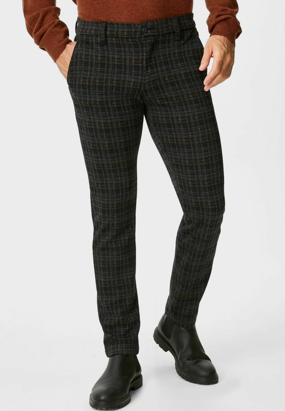 C\u0026A Pantalones chinos - dark gray/gris oscuro - Zalando.es