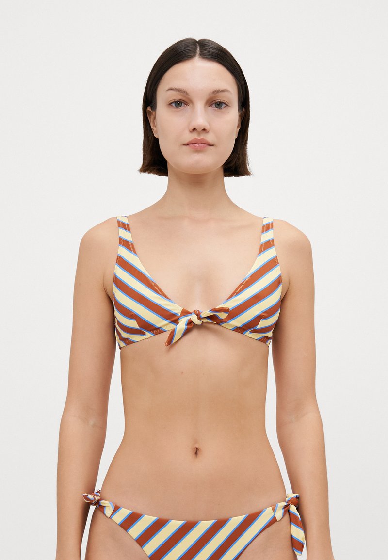 Alemais - TAMSIN TIE FRONT - Bikinitop - yellow/blue/brown, Forstør