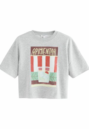 HAND PAINTED PIMIENTA - Tricou cu imprimeu - grey