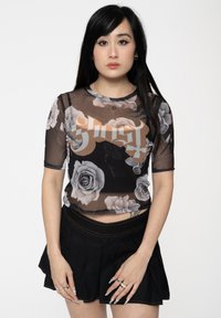 Paradiso Clothing GHOST LOGO AND ROSES CROP - Blouse - black