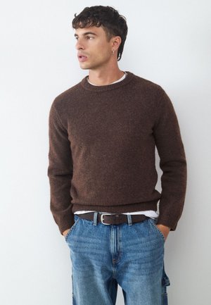 Balmohk, Thick Crew Neck Jumper - Strickpullover - seal brown