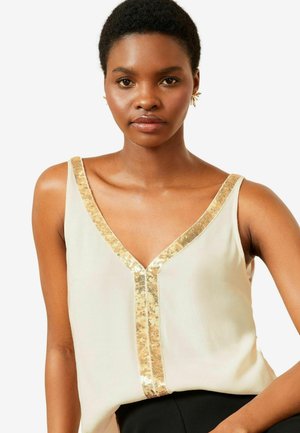 Love & Roses SEQUIN TRIM REGULAR FIT - Bluse - ivory white