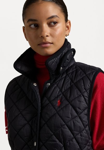 Polo Ralph Lauren CORDUROY TRIM QUILTED VEST - Vest - black
