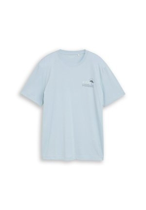 TOM TAILOR, T-SHIRT MIT PRINT - T-shirt con stampa - light blue grey