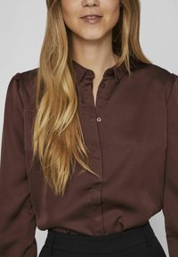 VILA VIELLETTE - Camicia - shaved chocolate
