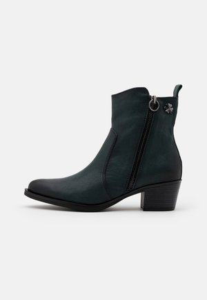 BOOTS - Cowboy/biker ankle boot - green antic