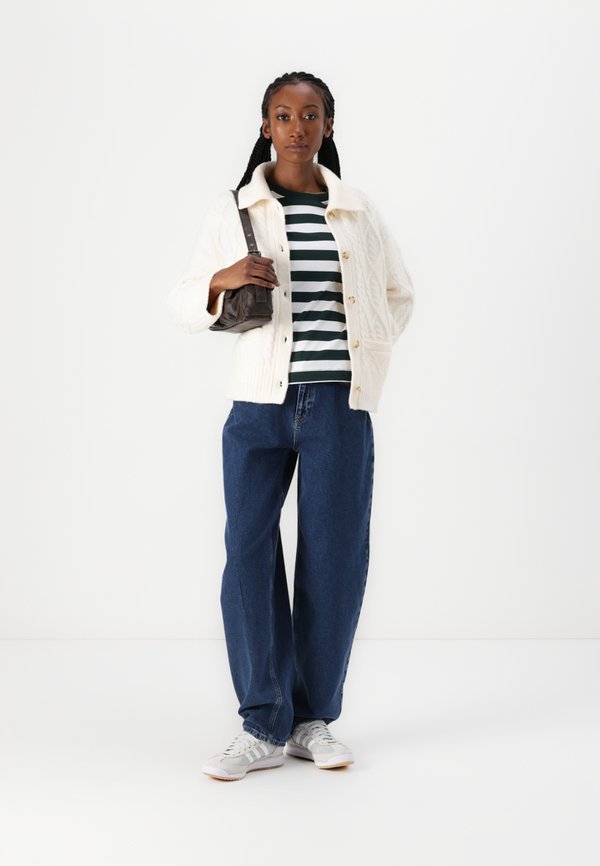 Cable-Knit Collared Cardigan - Cardigan2