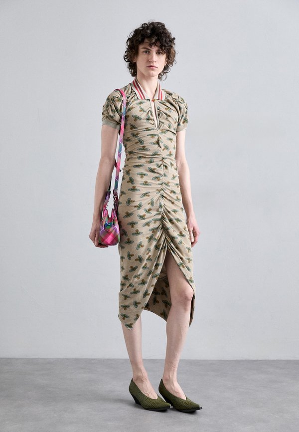 PULLING DRESS - Shirt dress - sand overdye orb4