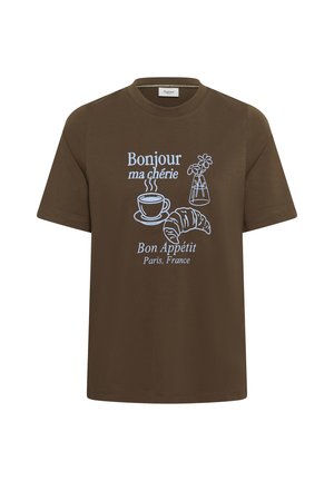 Saint Tropez, TACHELLSZ T-SHIRT - Tričko s potlačou - dark earth