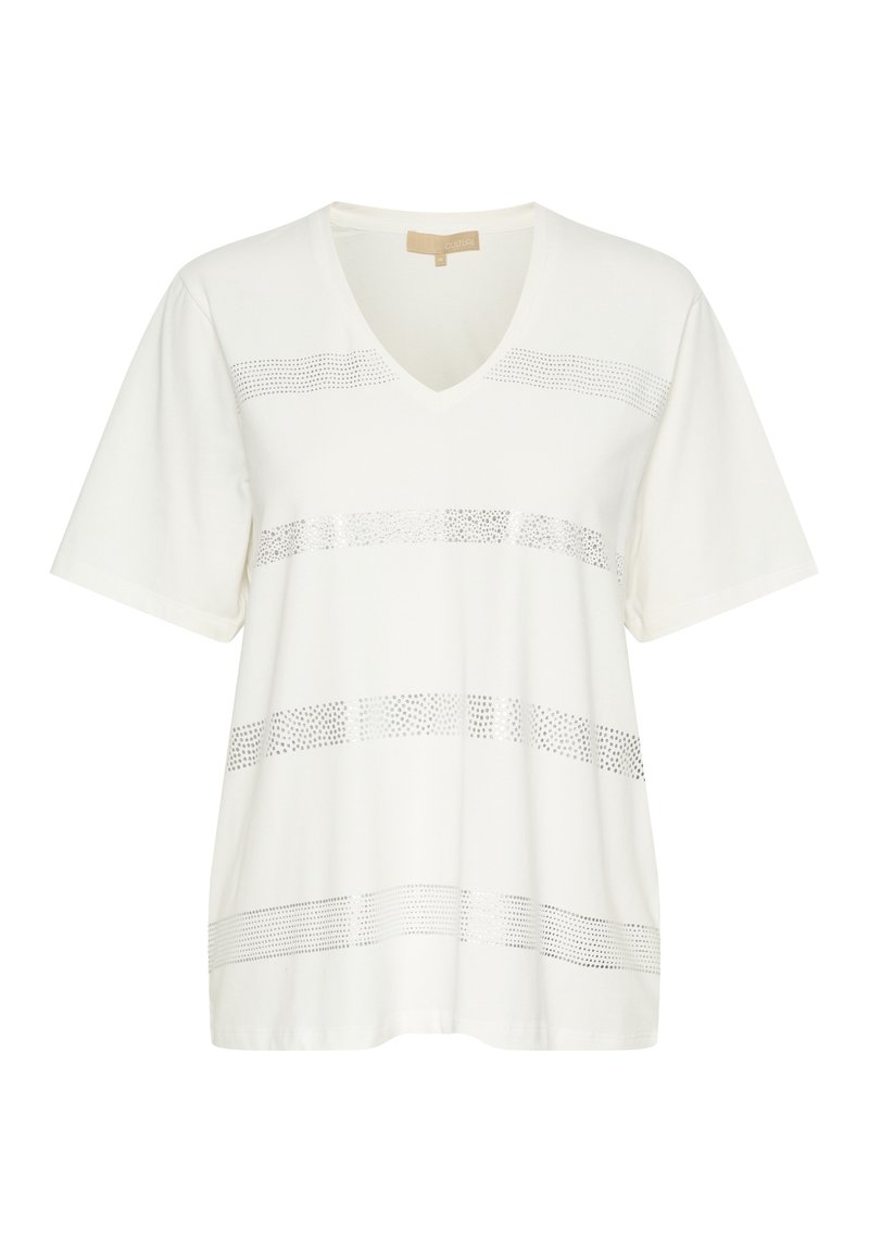 culture T-shirt print crème