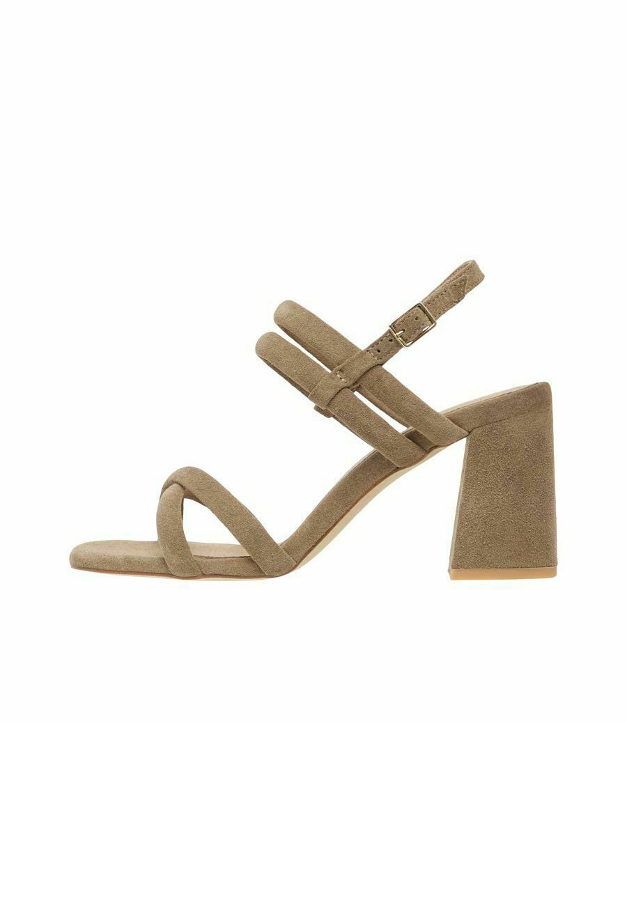 Bianco BIACHARLENE CROSS - Sandalias de tacón - nougat/marrón claro -  Zalando.es