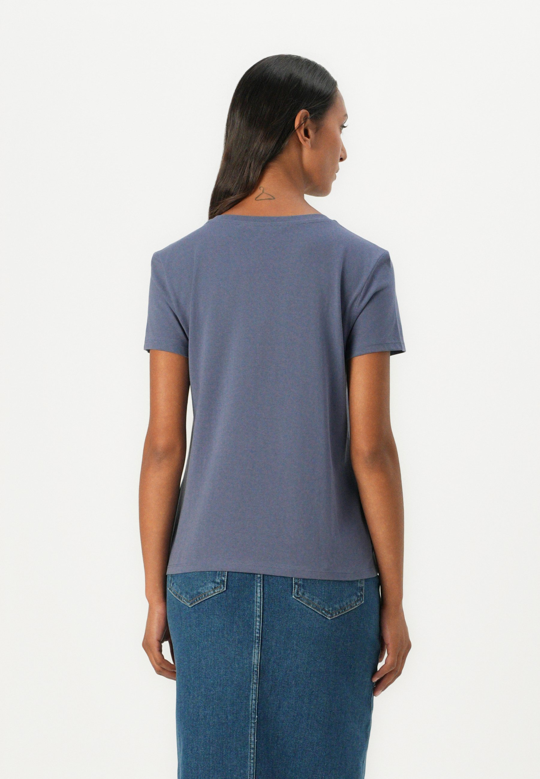 売れ筋商品|||トム テイラー デニム Tシャツ レディース トップス BASIC - Basic T-shirt - foggy ocean blue TOM TAILOR DENIM BASIC - T-Shirt basic - foggy ocean blue
