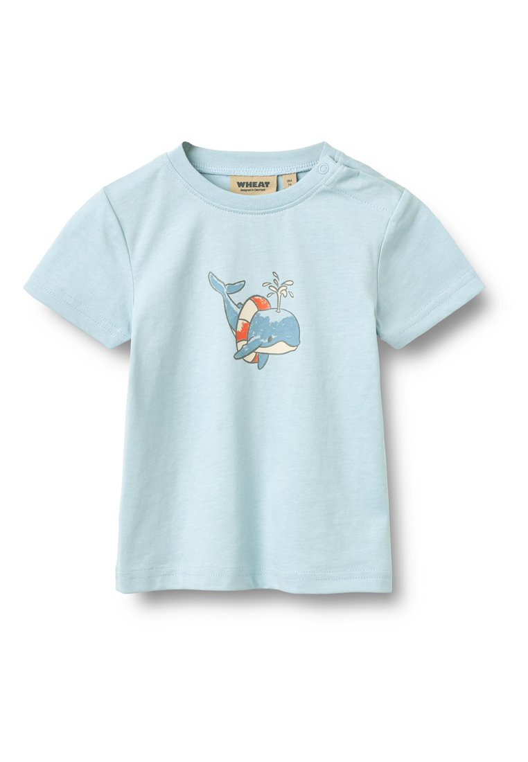 Wheat T-shirt print blauw