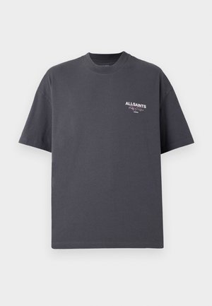 AllSaints AMORE CREW - Print T-shirt - washed black