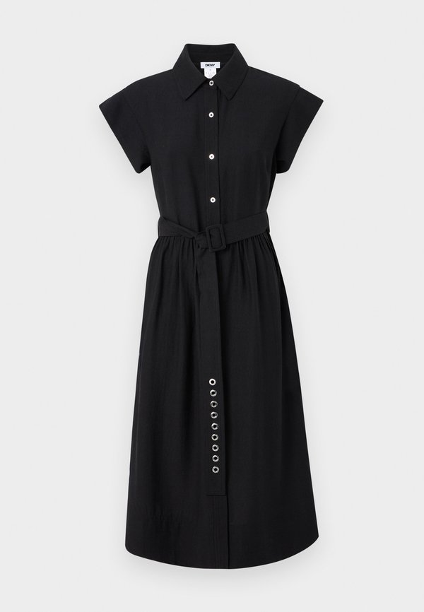 BUTTON DOWN SHIRT DRESS GROMMETS BELT - Shirt dress4