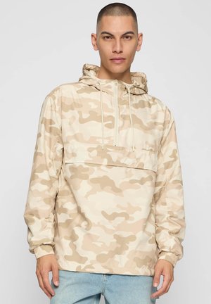 CAMO PULL OVER WINDBREAKER - Vetrovka - sand