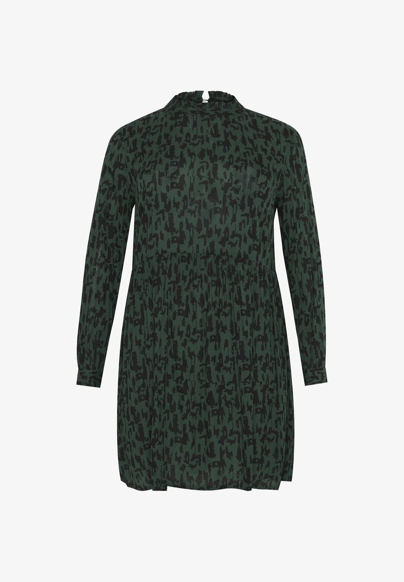 Kaffe Curve KCLUNE - Day dress - green black graphic print/dark green - Zalando.ie Kaffe Curve KCLUNE - Day dress - green black graphic print/dark green - Zalando.ie